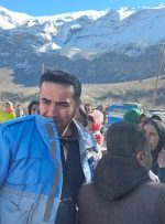 امدادرسانی هوایی به مردم گرفتار در برف «جلاله»+تصویر