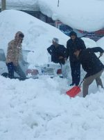 ارتفاع برف در کوهرنگ به ۲ متر و ۳۵ سانت‌ رسید