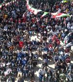 حضور پرشور مردم بخش سرفاریاب در راهپیمایی ۲۲بهمن